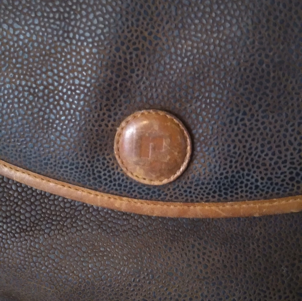 Vintage Paco Rabanne Brown pebbled suede crossbody - Picture 2 of 10